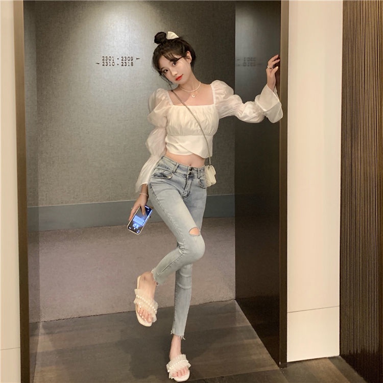 Áo Sơ Mi Dài Tay Thắt Nơ Thời Trang Mùa Hè Cho Nữ