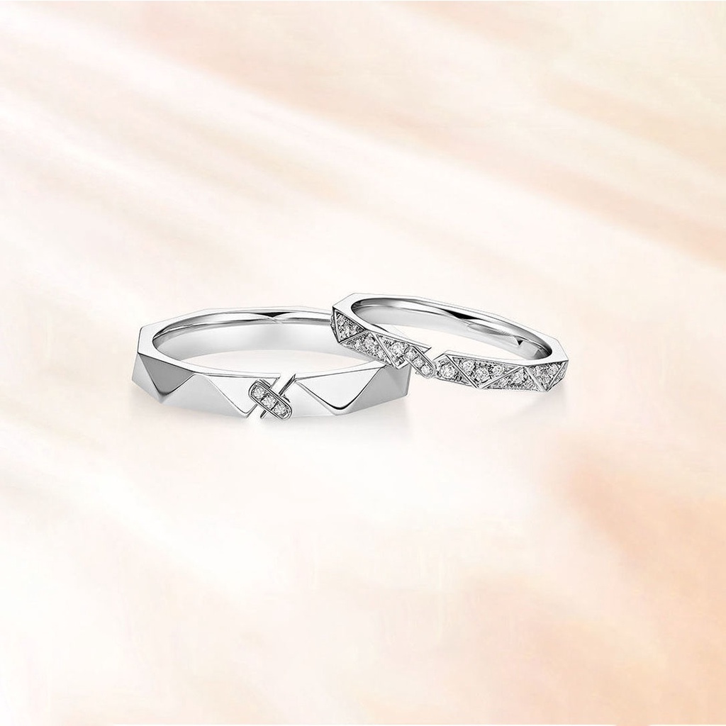 Cặp Nhẫn Đôi Nam Nữ Thiết Kế Sang Trọng