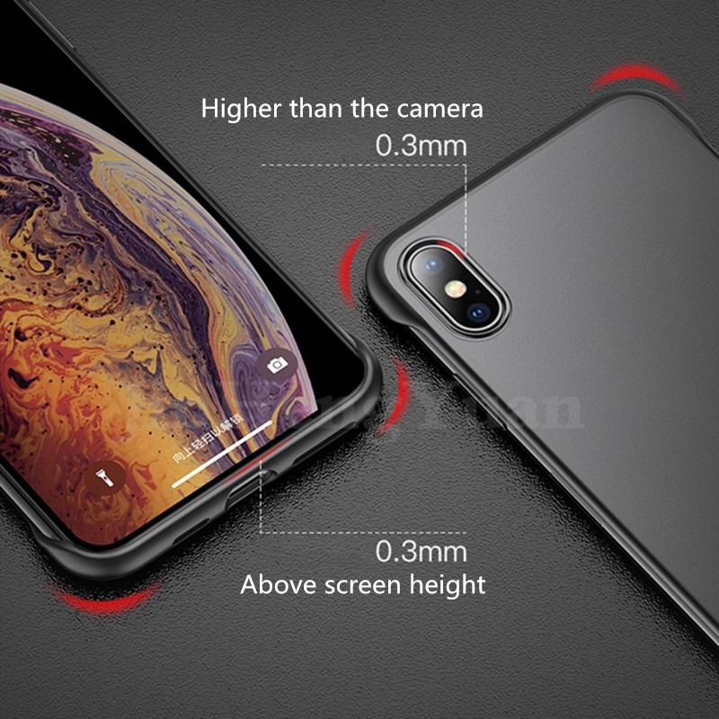Ốp Điện Thoại PC Cứng Trong Suốt Mặt Nhám Cho IPhone XR XS Max 6 6S 7 8 PLUS 11 11Pro