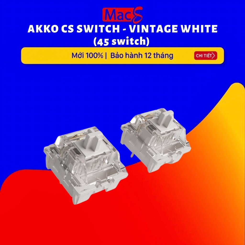 Bộ AKKO CS switch – Vintage White (45 switch) - Hàng chính hãng