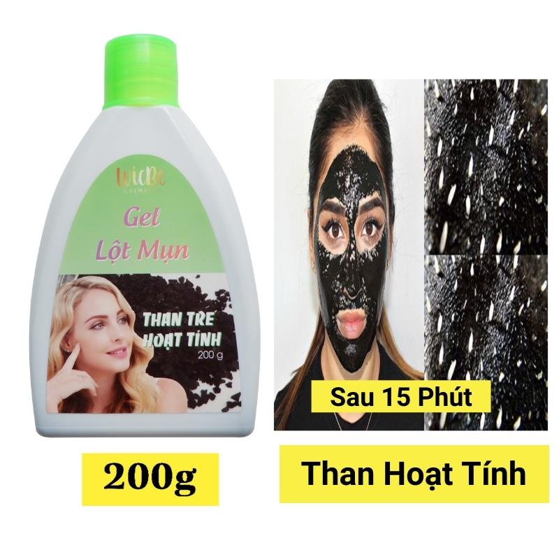 Combo gel lột mụn cám mụn đầu đen Than Tre Hoạt Tính + Nha Đam Wicbe 200g