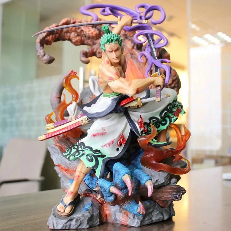 Mô hình figure LC Studio Roronoa Zoro Wano quốc 26cm có đèn led - One piece | Baystore