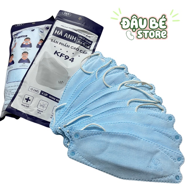 Khẩu Trang Y Tế 4 Lớp Kf94 Cao Cấp Thương Hiệu Face Mask 4D Kháng Khuẩn Và Chống Bụi Mịn - Daube - Kt001