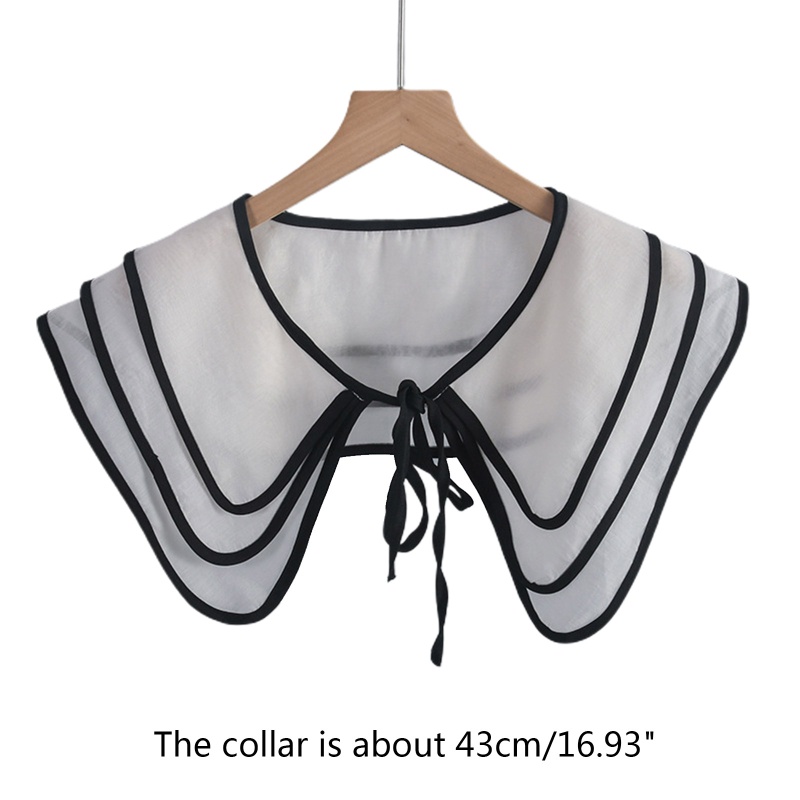 Cổ Áo Rời Phối Dây Buộc Trang Trí Dành Cho Nữ
