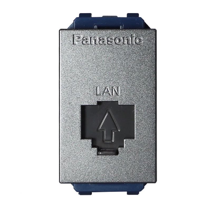 Ổ cắm data CAT5/CAT6 Panasonic dòng Wide Series màu trắng - đen xám - vàng ánh kim  - xám ánh kim