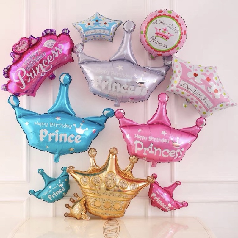 bóng hình vương miệng các màu, nơ hồng size lớn, size nhỏ