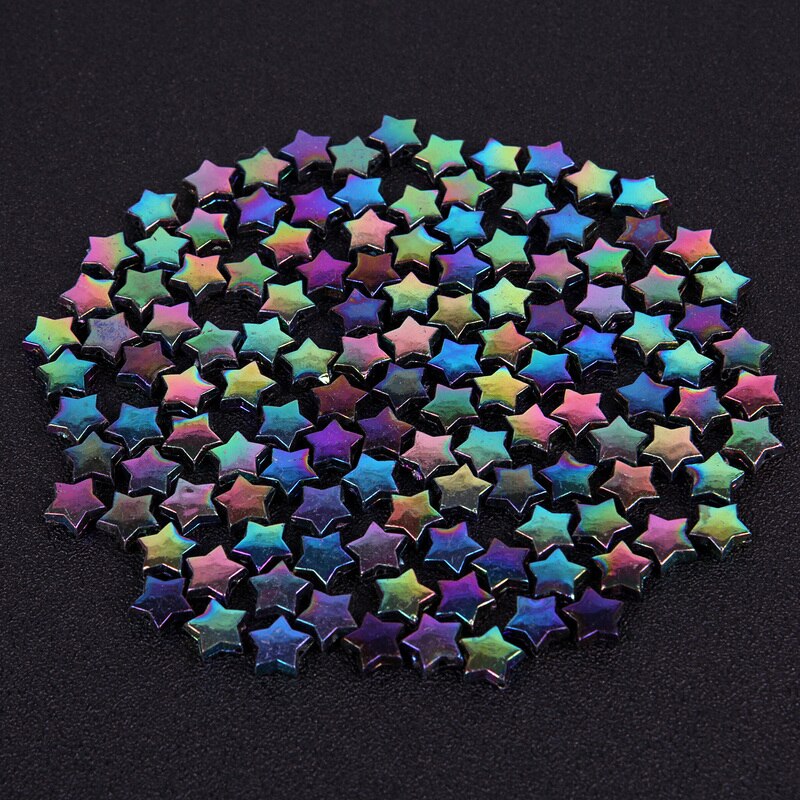 Set 100 Hạt Nhựa Acrylic Hình Ngôi Sao Năm Cánh Xinh Xắn Dùng Làm Đồ Trang Sức Thủ Công