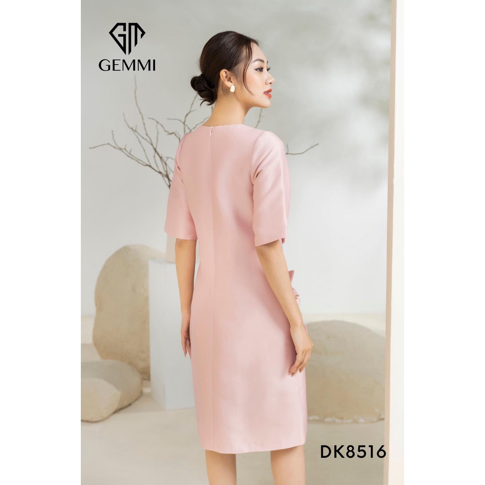 Váy đầm nữ dáng chữ A đính hoa Gemmi Fashion, DK8516