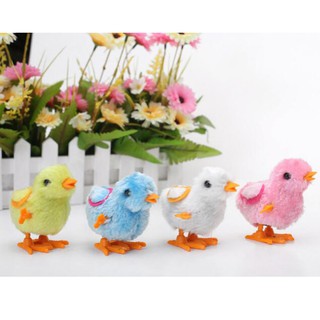 Đồ chơi gà con nhồi bông lên dây cót