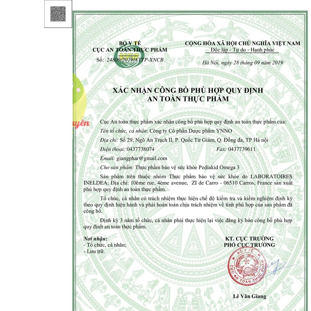 Pediakid Omega 3 và DHA Pháp cho bé từ 6 tháng tuổi 125ml