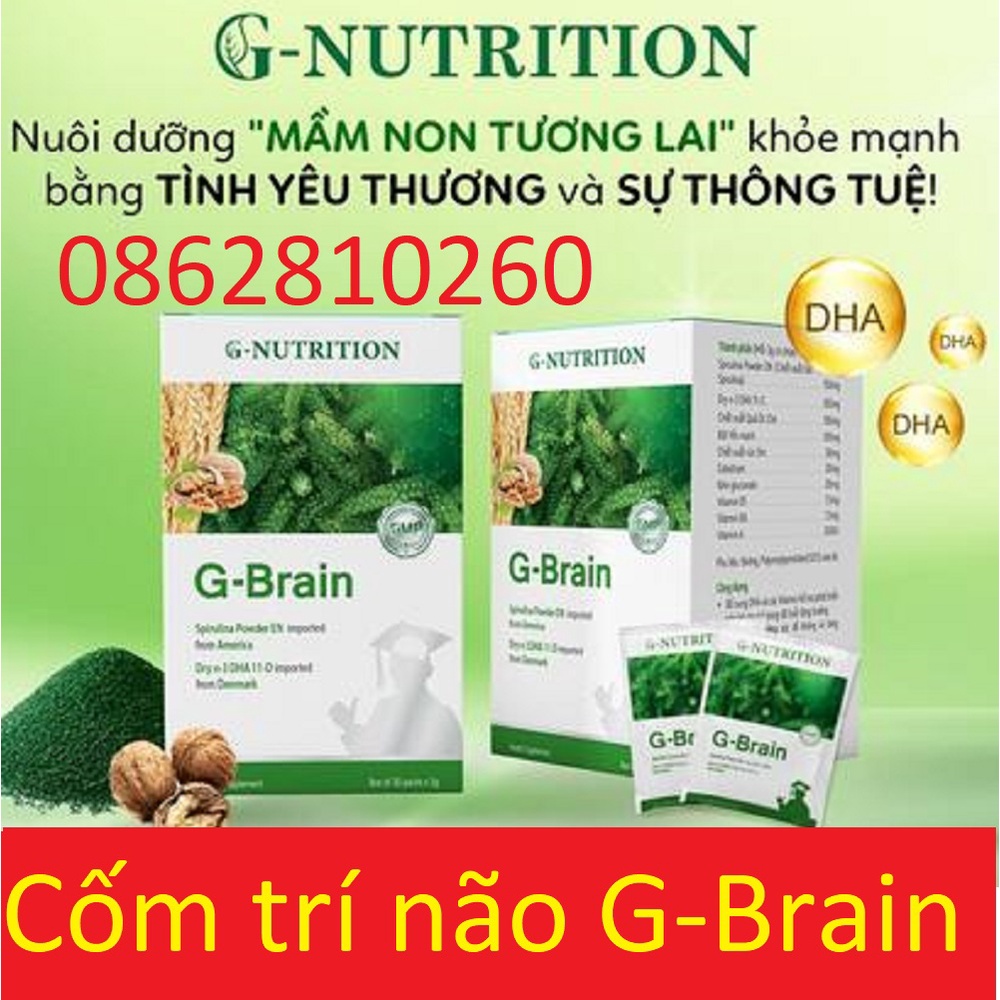 G-Brain Hỗ trợ phát triển Trí Não, tăng cường hệ Miễn Dịch cho Trẻ hộp 30 gói ( gbrain )