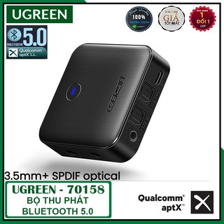 Bộ thu phát tín hiệu âm thanh hi-fi bluetooth 5.0 cao cấp | ugreen cm144 chính hãng