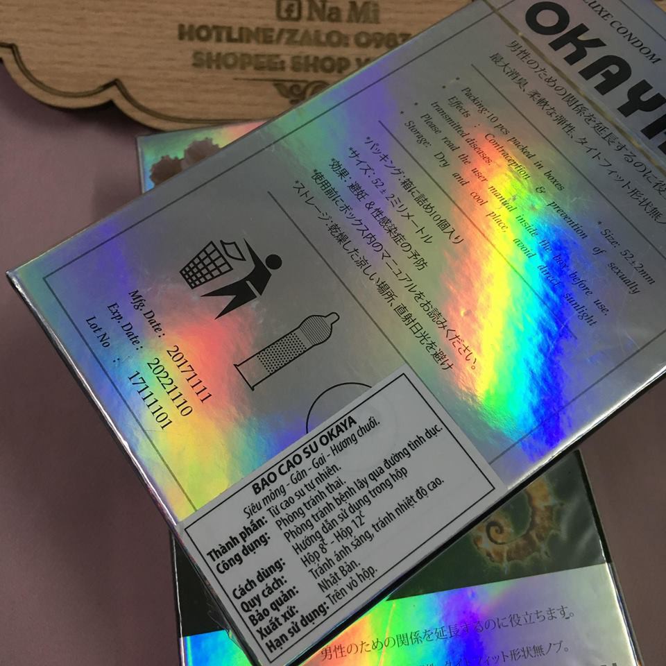 Bao Cao Su Okaya Gai Gân Hương Chuối hộp 10 cái