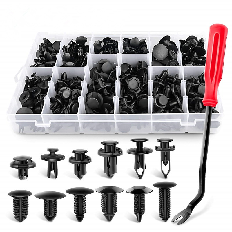 Set 100 Đinh Tán Nhựa Phụ Tùng Cho Xe Ô Tô