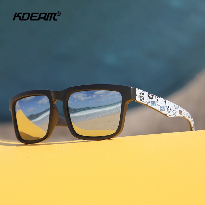 Trendy cool outdoor sunglasses classic square polarized sunglasses colorful real film anti-ultraviolet KD2501-PRO