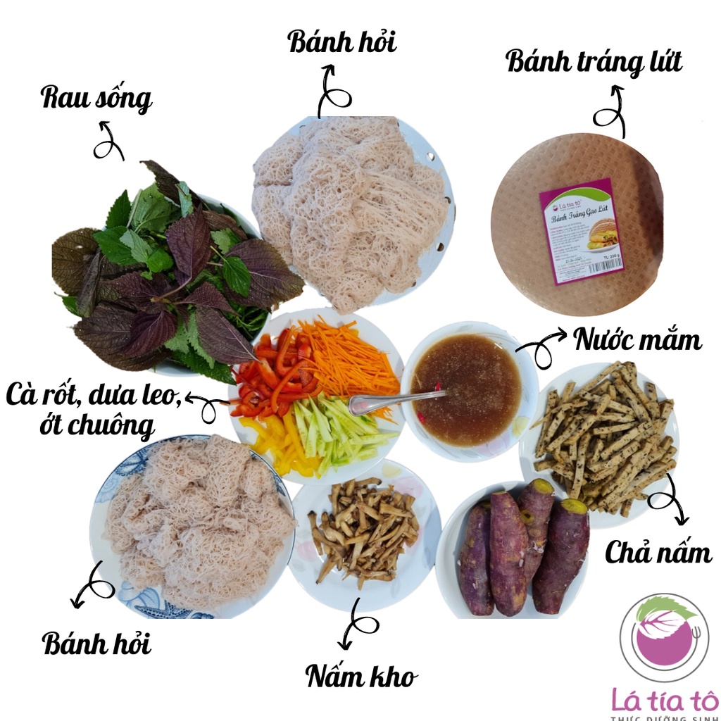 BÁNH TRÁNG GẠO LỨT 200gr - LÁ TÍA TÔ