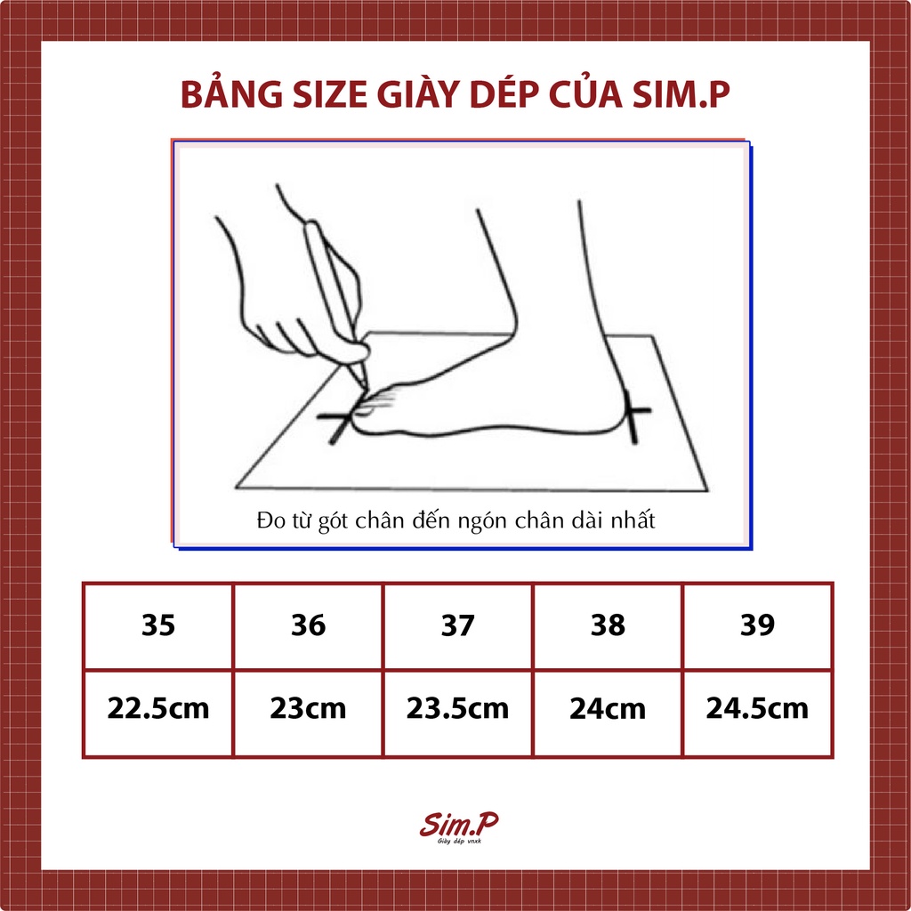 Guốc nữ SimP cao gót 6cm quai ngang thắt bím phồng - RIT