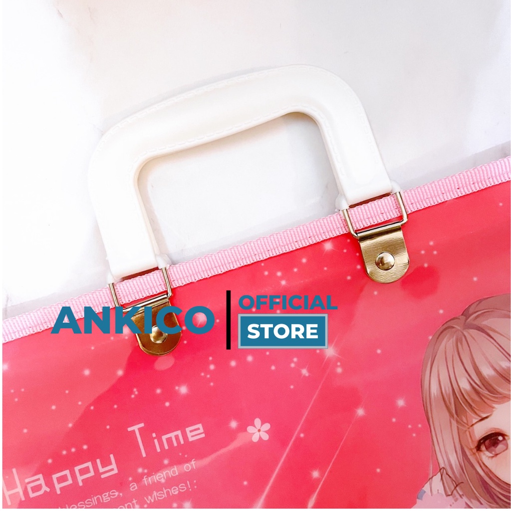 Cặp nhựa học sinh 7 ngăn loại dày đẹp, đựng được tập vở vẽ khổ A4, cặp học thêm No.LLB-20-01-16 ANKICO