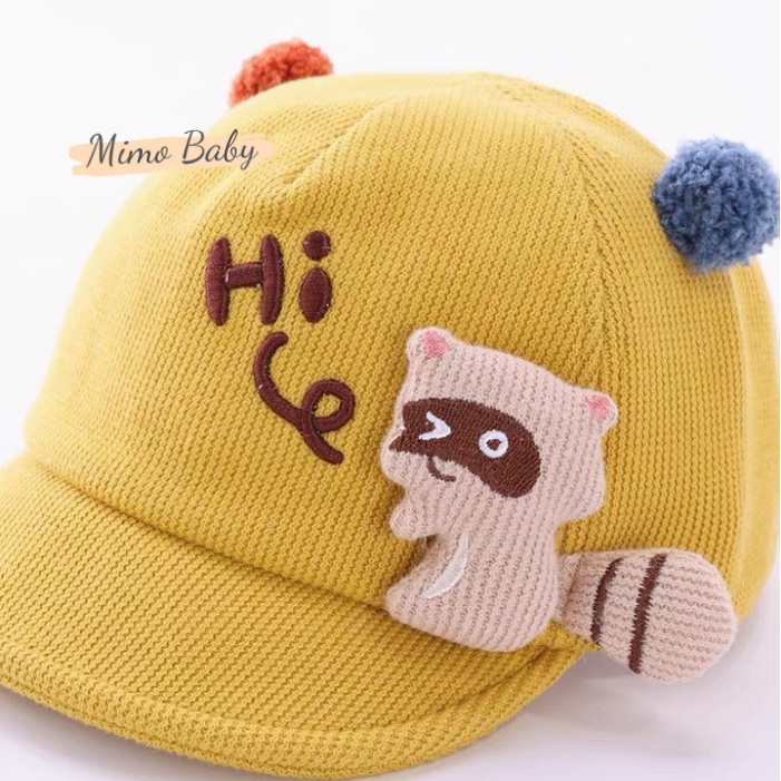 Mũ nón lưỡi trai mềm hình chú chồn tai bông dễ thương cho bé MH129 Mimo Baby