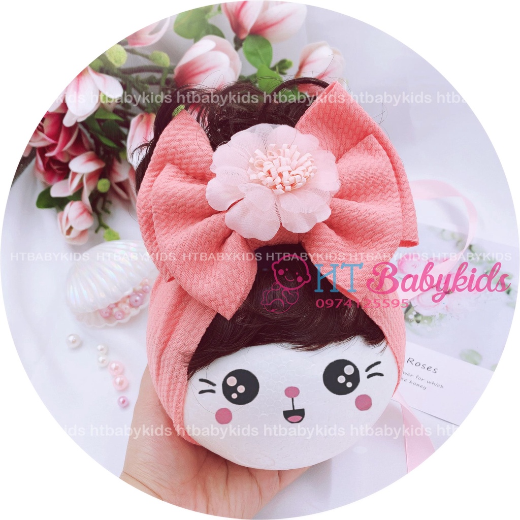 Băng Đô Turban Cho Bé Gái Tóc Giả Tết Cho Bé Gái- Đủ Size Cho Bé Sơ Sinh