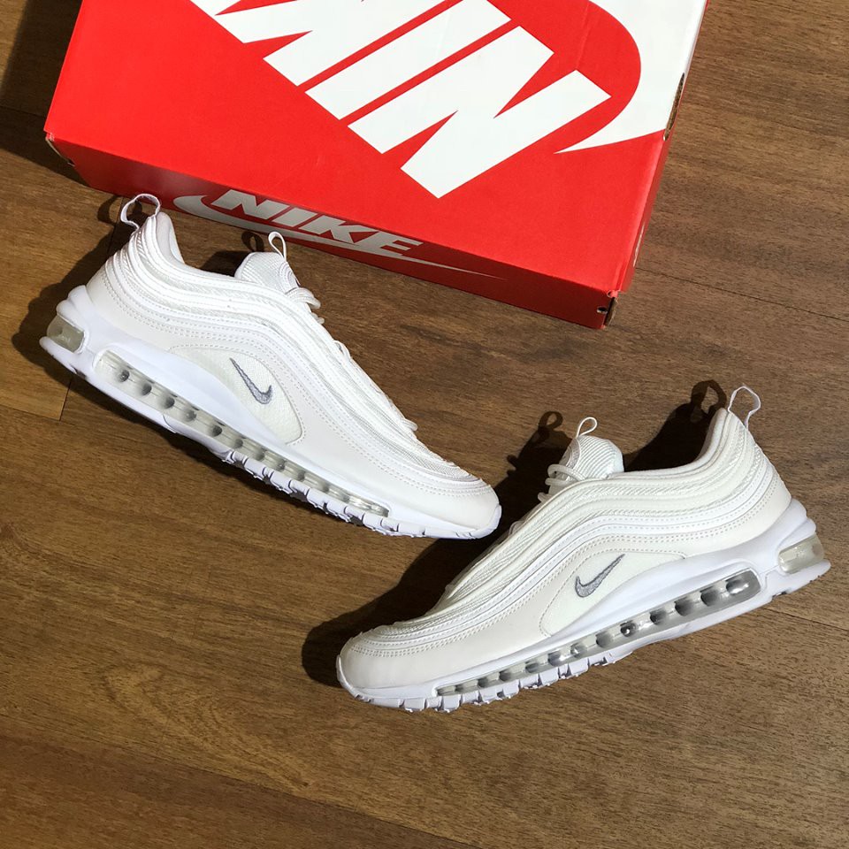 Giày Nike Chính Hãng 🔴FREESHIP🔴 Giảm 100k Khi Nhập Mã [NIKENU] Giày Nike Air Max 97 Triple White Auth 👟