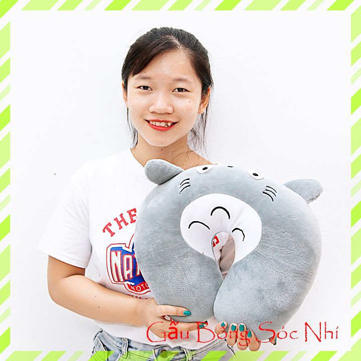Gối Chữ U Gối Kê Cổ Totoro  FREESHIP  Gấu Bông Sóc Nhí - Gối kê cổ chữ u xinh xắn