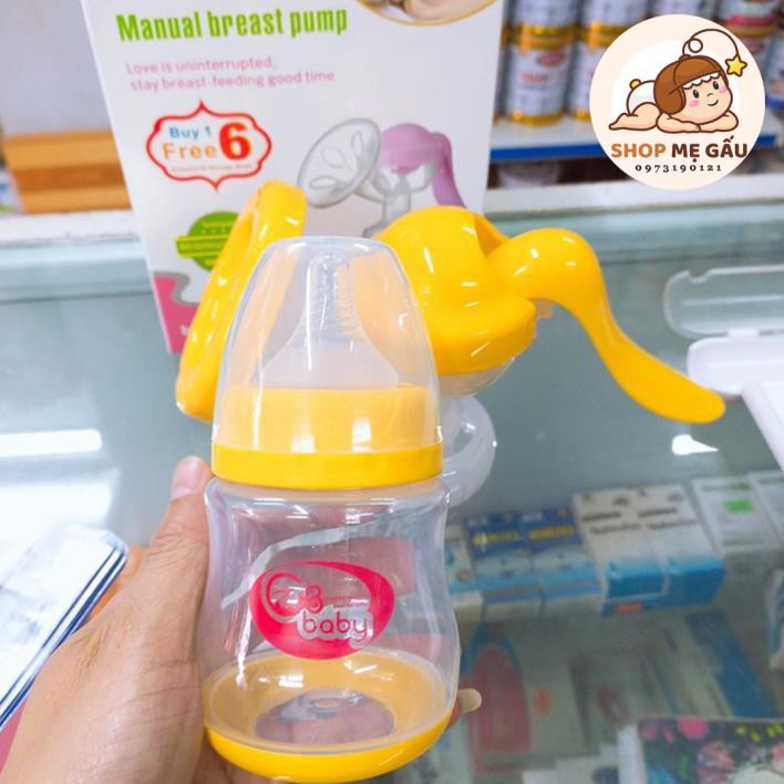 Máy hút sữa bằng tay PPSU GB Baby Hàn Quốc - Tặng 6 túi đựng sữa