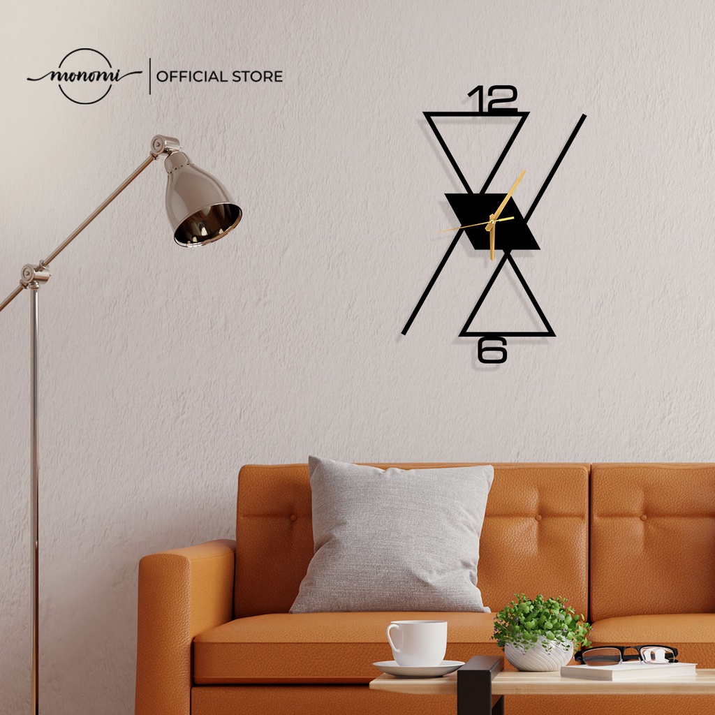 Đồng Hồ Decor CNC Triangle Large Hình Tam Giác Chống Thấm Nước THE MONOMI - C017