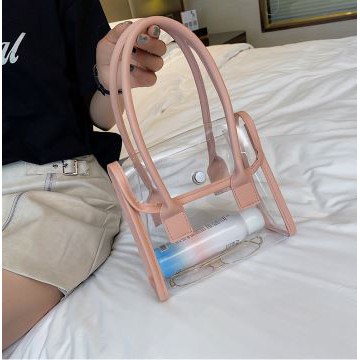 🌿🌿 Túi Xách Nữ Trong Suốt Sang Chảnh Mẫu Mới, Túi Trong Suốt, Túi Du Lịch Trong Suốt (3 Màu Lựa Chọn) | BigBuy360 - bigbuy360.vn