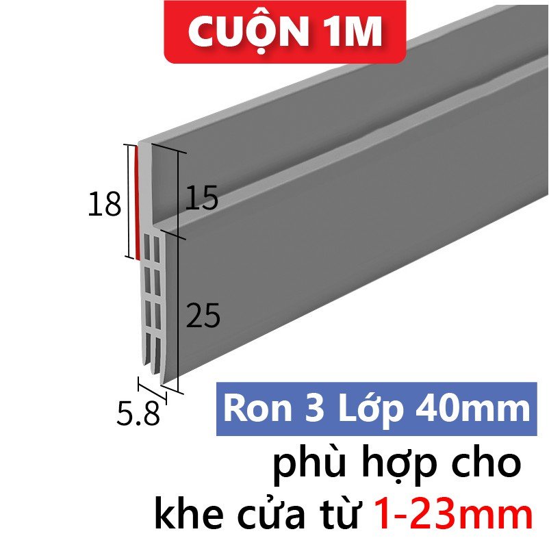 Gioăng cửa cao su chặn khe cửa chống bụi chống côn trùng. Ron dán chân cửa chống ồn cách âm EZMART