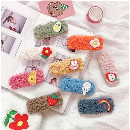 Set 5 Kẹp Tóc Hình Bông Hoa Nhiều Màu Sắc Dễ Thương Cho Bé Gái