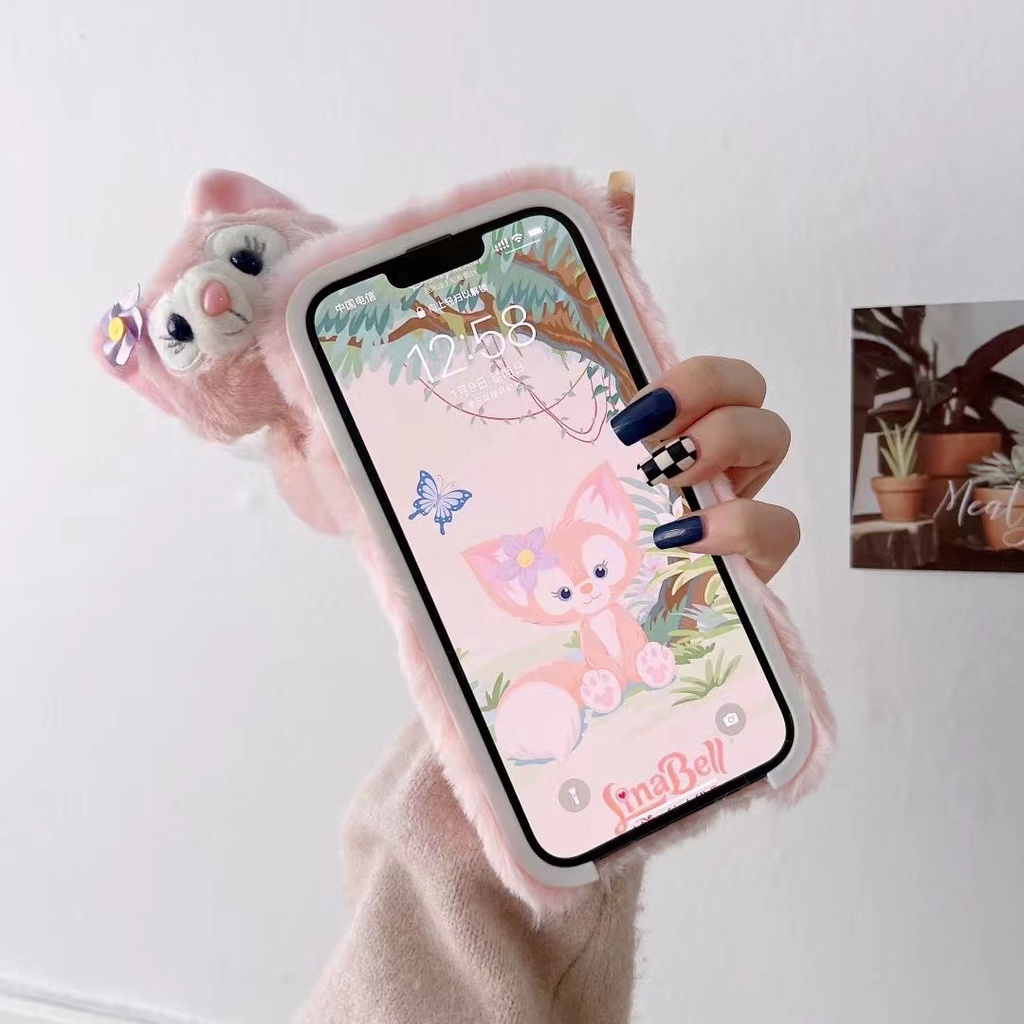 Ốp Điện Thoại Phối Lông Dễ Thương Cho Iphone 13 Pro Max 12 Pro Max 11 Pro Max Xs Max Xr X 7+ 8+
