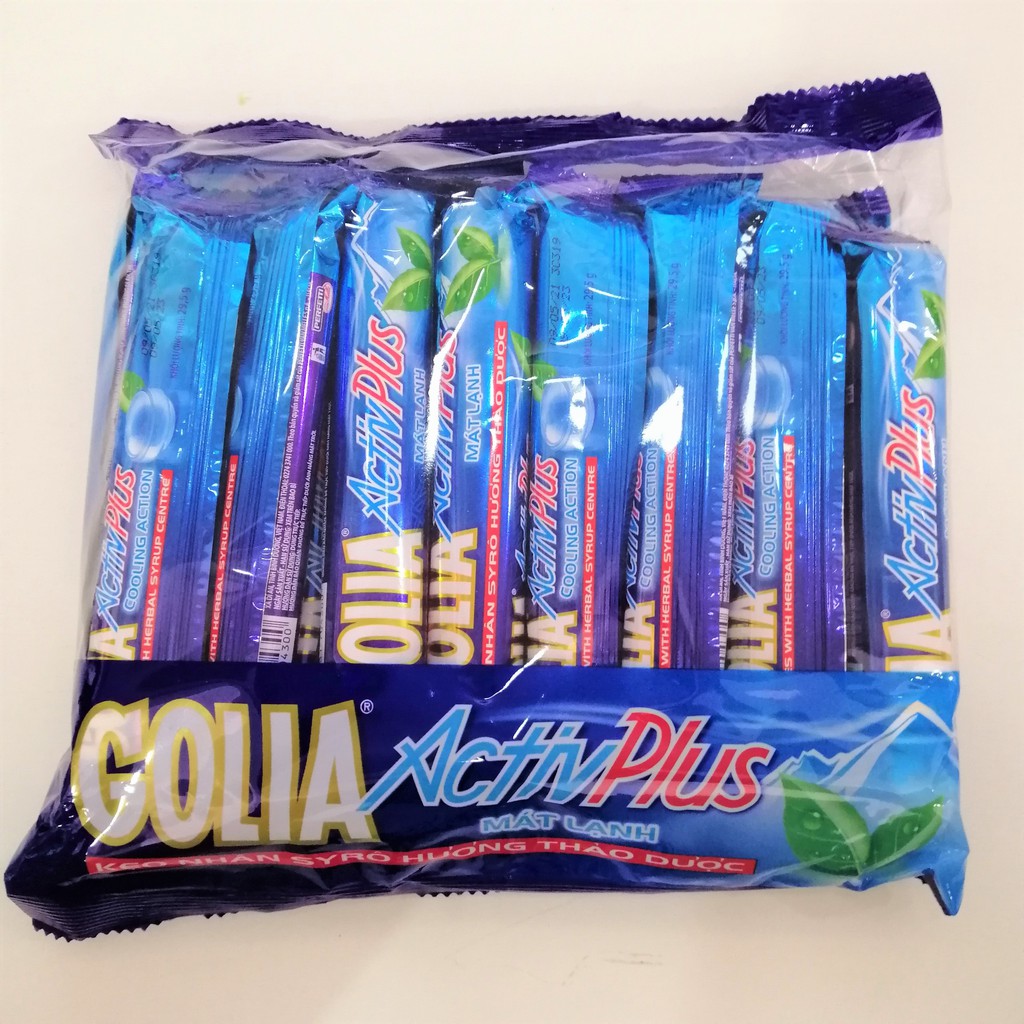 Kẹo Nhân Syrô Hương Thảo Dược Golia ActivPlus Mát Lạnh (Gói 16 thanh)