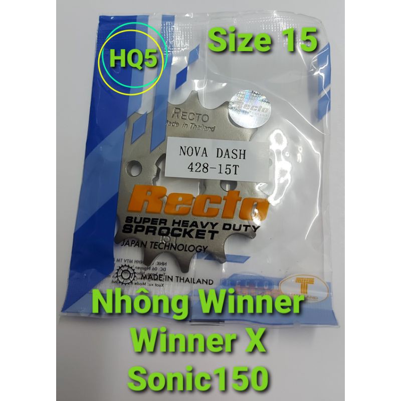 Nhông trước Winner,Winner X,Sonic Recto, size zin 15