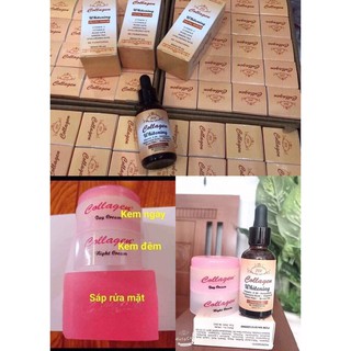 Combo serum+kem xóa nám collagen plus vit e
