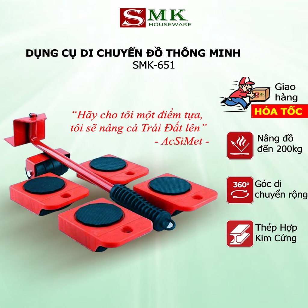 Dụng Cụ Di Chuyển Đồ Thông Minh AUTO MOVING, Nâng Đồ Nặng, Tủ, Bàn, Ghế Các Loại SMK