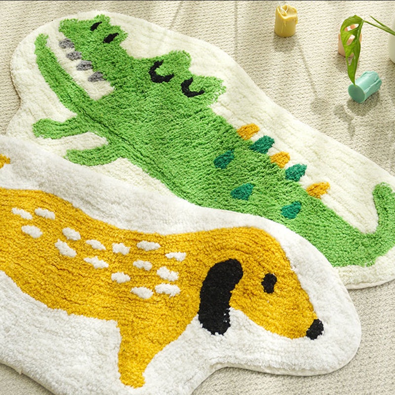 Thảm Chùi Chân Chống Trượt Thấm Hút Tốt Hình Động Vật Dễ Thương