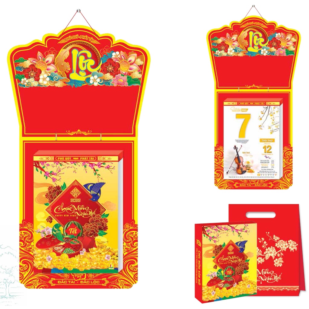 Lịch Bloc 2022 Siêu Đại - Nghệ Thuật Sống NH03 - Lịch Tết 2022 - Tủ Sách QQ