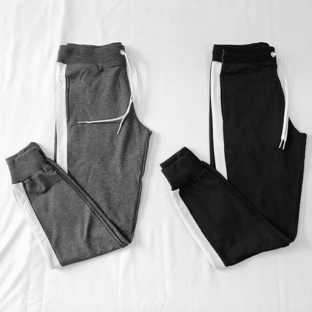 Quần jogger Abercrombie viền sọc ống bo