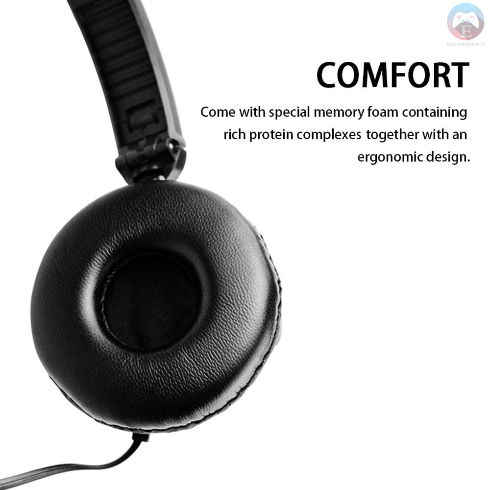 Ê 3.5mm Wired Gaming Headset Over-Ear Sports Headphones Music Earphones with Microphone In-line Control for Smartphones 