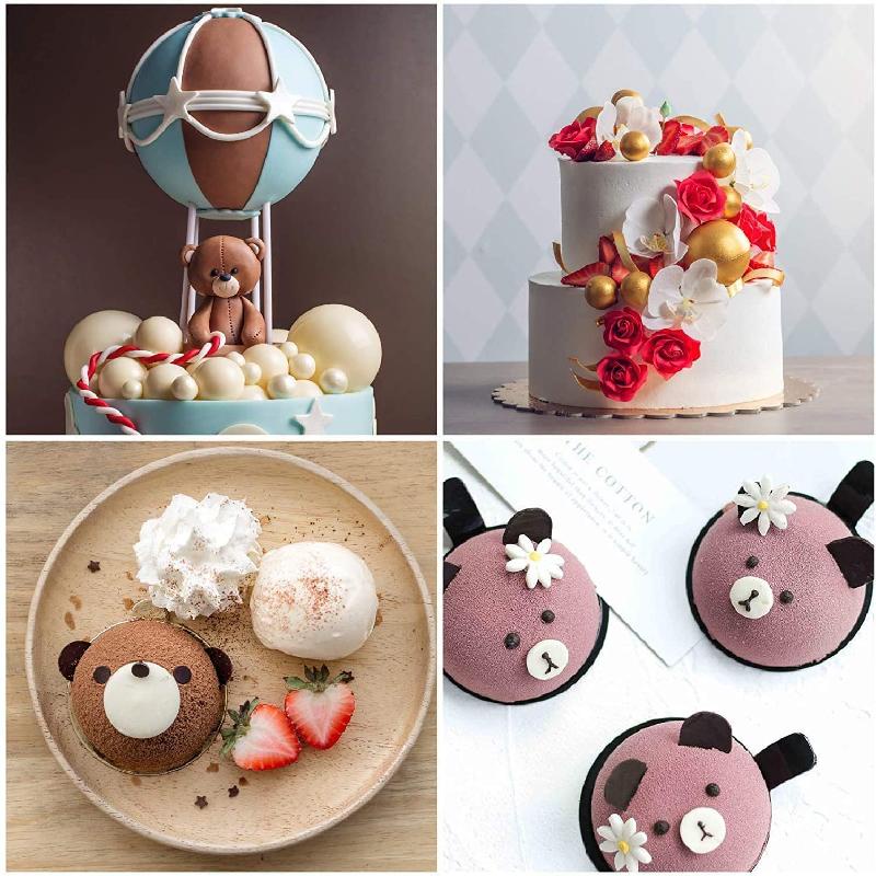 Khuôn làm bánh ANAEAT chất liệu silicon có 6 ngăn hình bán nguyệt tiện dụng