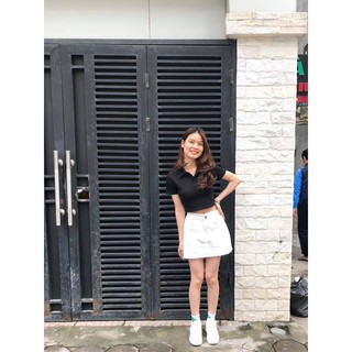Áo Croptop Cổ Trụ PLO Unisex (4 Màu)