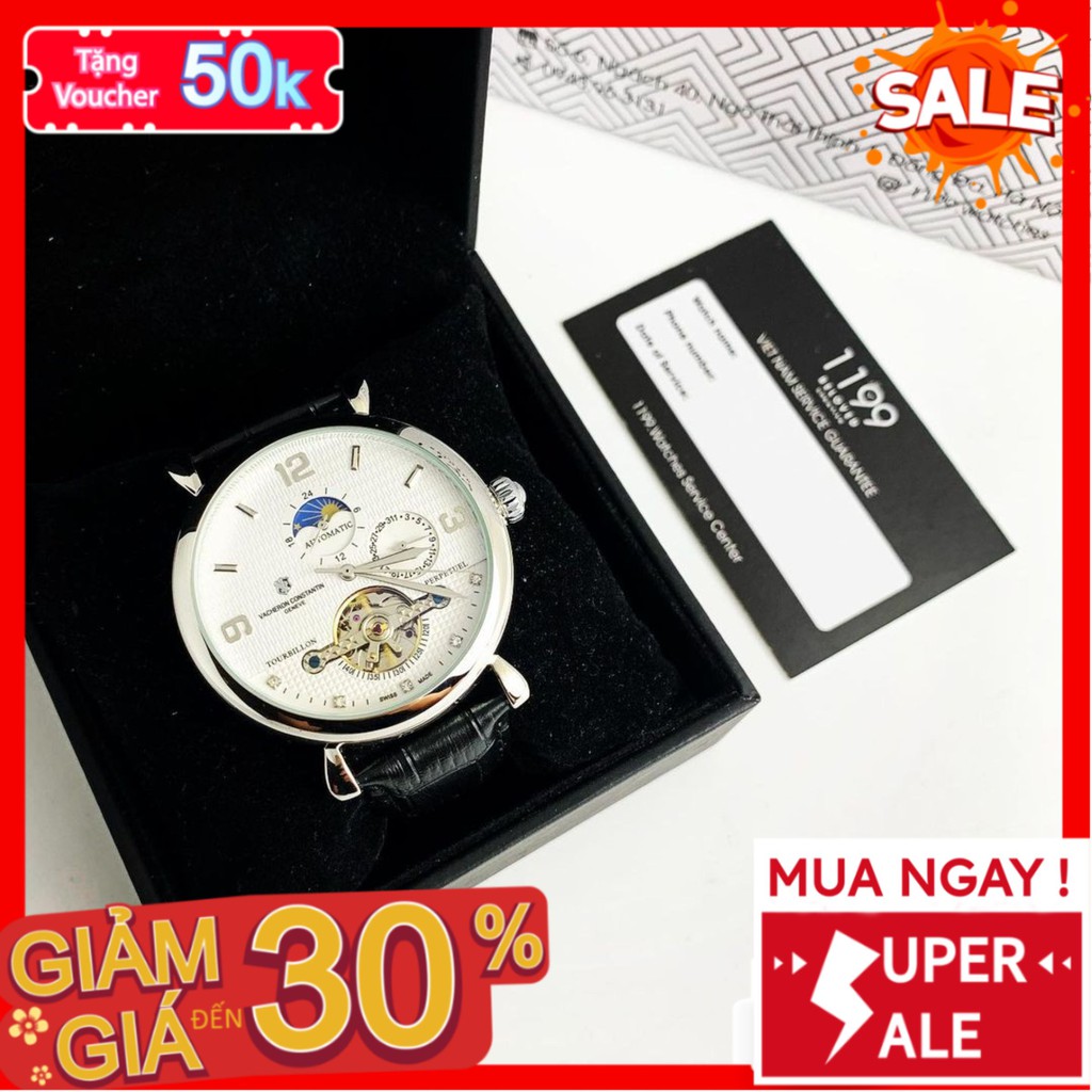 Đồng hồ cơ - Đồng Hồ Dây Da Nam 43mm Fom Size Chuẩn Chống Nước Chống Xước Tốt Bảo Hành 6 Tháng 80172 - 1199 Watches