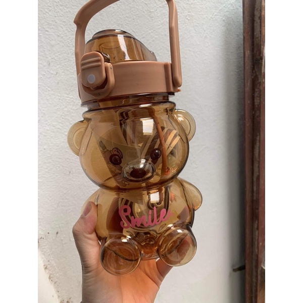 Bình nhựa uống nước hình gấu