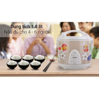 Nồi cơm điện Sharp 1.8 lít KS-N191ETV