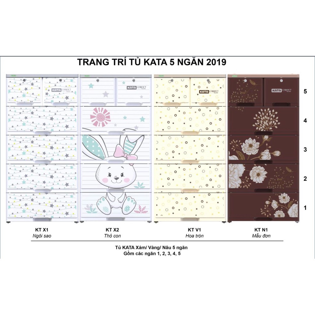 Tủ nhựa KATA 5 tầng 6 ngăn - CẬP NHẬT MẪU MỚI NHẤT 2020 | BigBuy360 - bigbuy360.vn