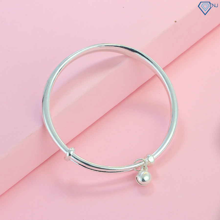 Lắc tay nữ bạc thật dạng kiềng khắc tên LTN0284 - Trang sức TNJ