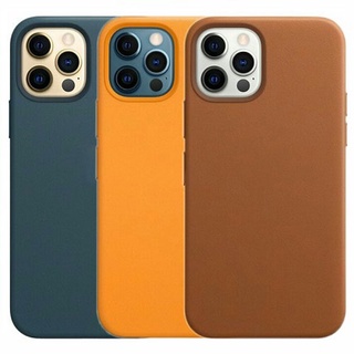 Ốp điện thoại da Leather case IP 12 Mini 12 12 Pro 12 Pro Max hỗ trợ sạc không dây MagSafe
