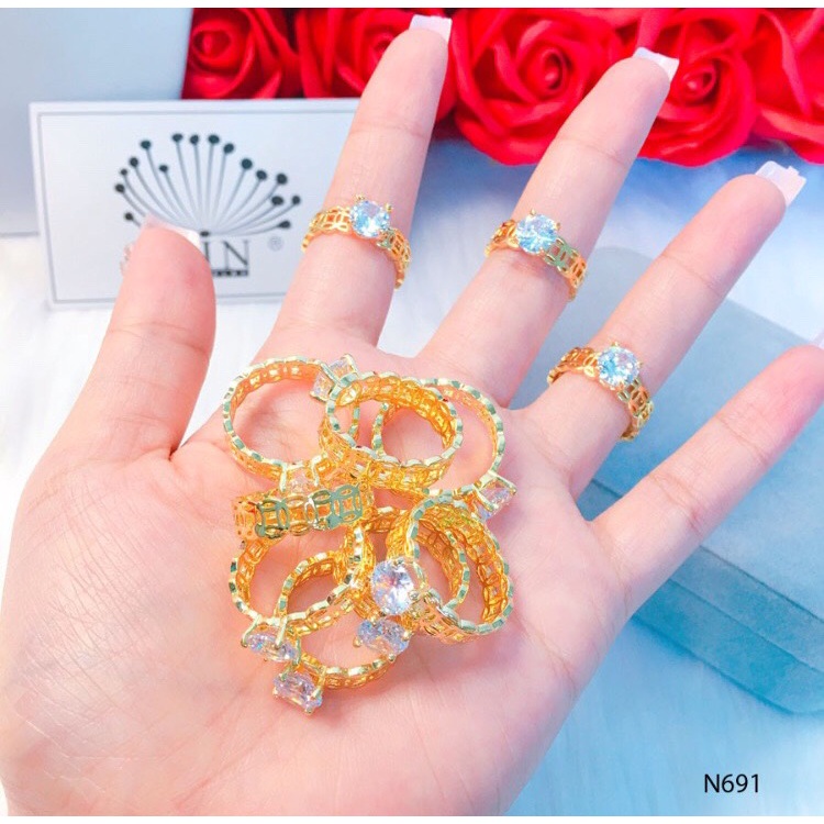 Nhẫn Vàng Nữ Hợp Kim Không Rỉ Namoo Jewelry