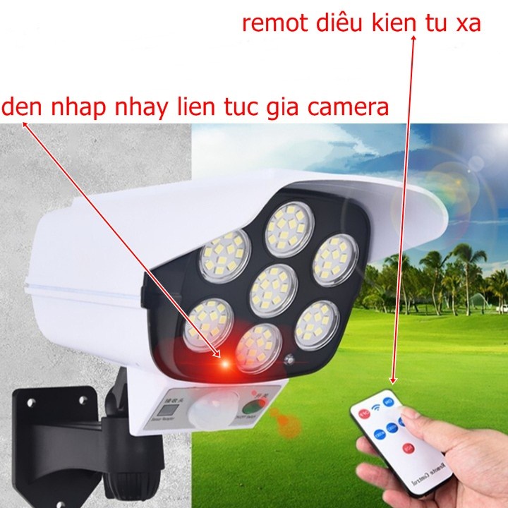 Đèn năng lượng mặt trời giả camera giám sát chống chộm-tính năng phát hiện chuyển động